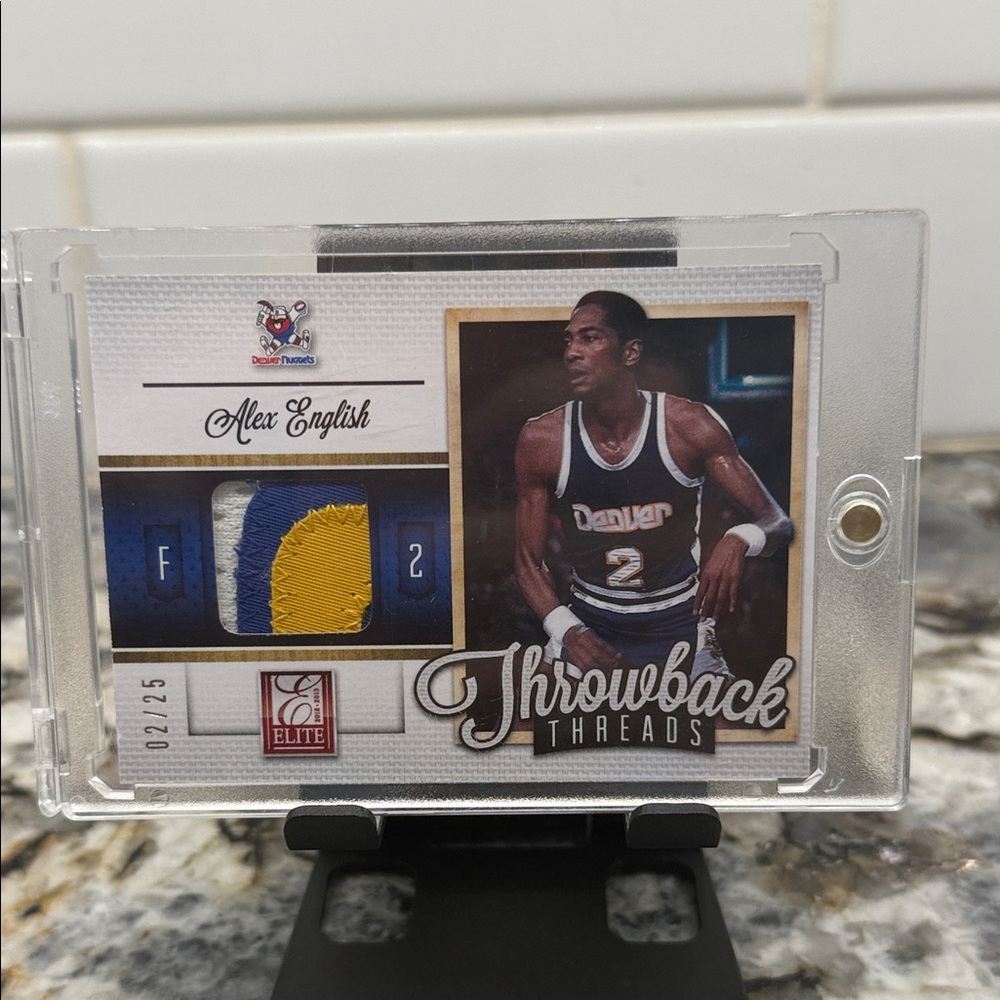 Alex English -  Throwback Threads - 2/25 (Jersey Match) 3 color threads - Prime